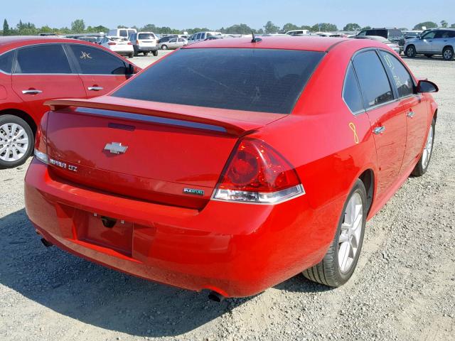 2G1WC5E33D1214209 - 2013 CHEVROLET IMPALA LTZ RED photo 4