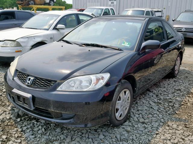 1HGEM22105L047368 - 2005 HONDA CIVIC DX V BLACK photo 2