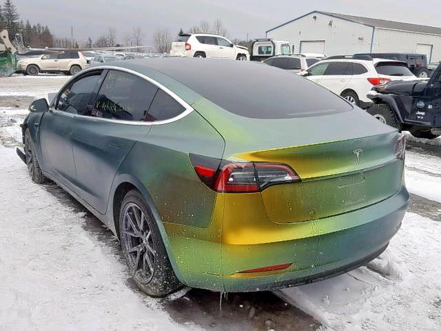 5YJ3E1EAXJF075717 - 2018 TESLA MODEL 3 TWO TONE photo 3