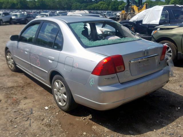 2HGES26752H515320 - 2002 HONDA CIVIC EX SILVER photo 3