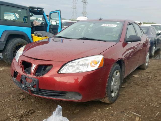 1G2ZF57B384175779 - 2008 PONTIAC G6 VALUE L BURGUNDY photo 2