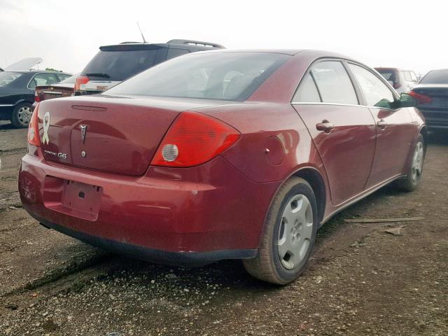 1G2ZF57B384175779 - 2008 PONTIAC G6 VALUE L BURGUNDY photo 4