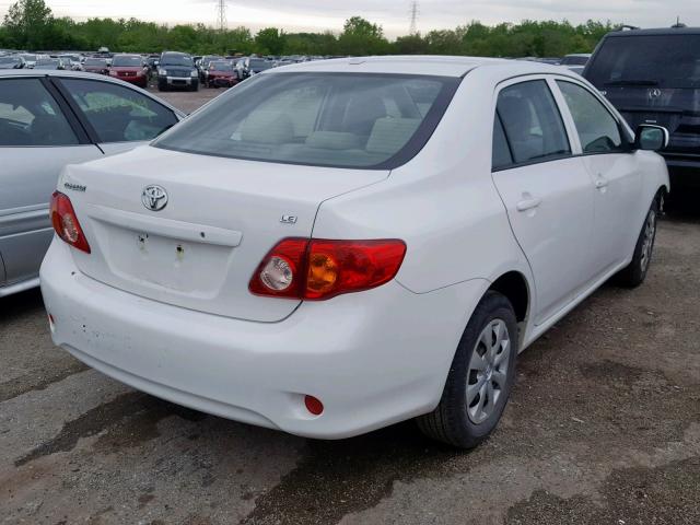 JTDBL40E999029637 - 2009 TOYOTA COROLLA BA WHITE photo 4