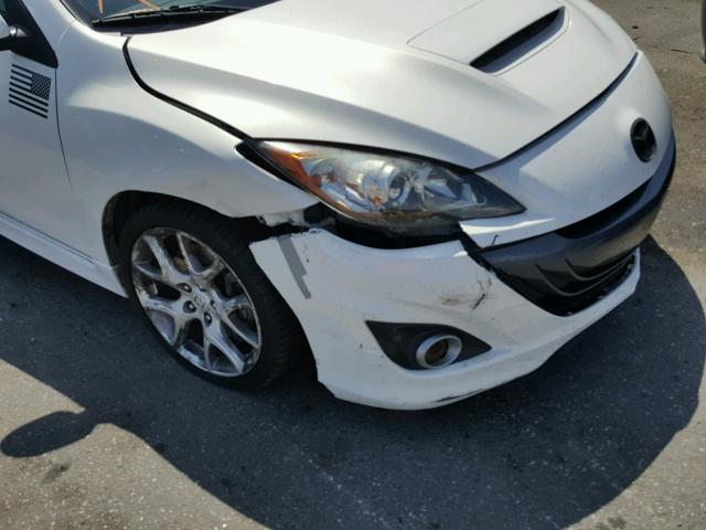 JM1BL1L49C1530633 - 2012 MAZDA SPEED 3 WHITE photo 9