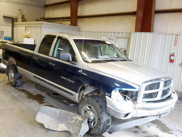 3D7KU28D83G731281 - 2003 DODGE RAM 2500 S ლურჯი ფოტო 1