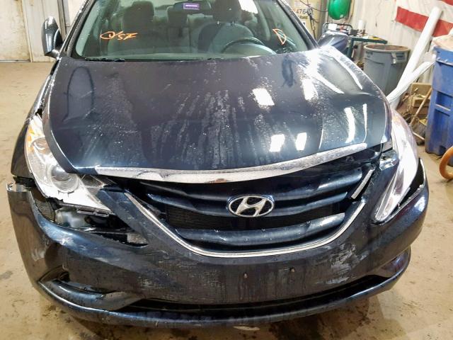 5NPEB4ACXDH505133 - 2013 HYUNDAI SONATA GLS BLACK photo 9