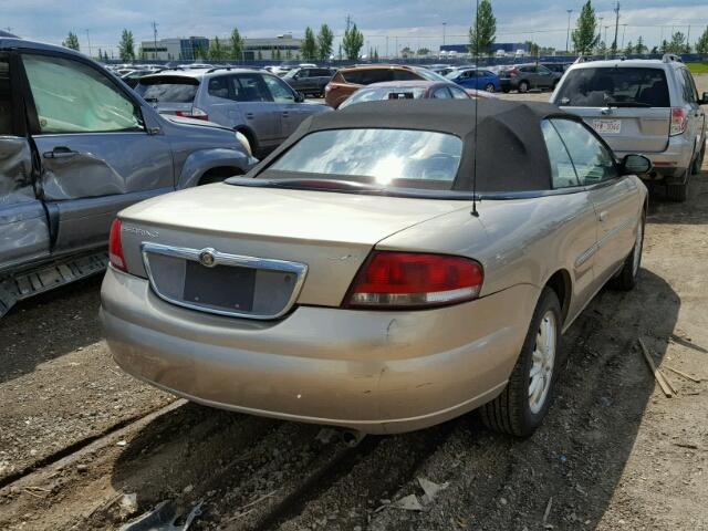 1C3EL55R02N315571 - 2002 CHRYSLER SEBRING LX BEIGE photo 4