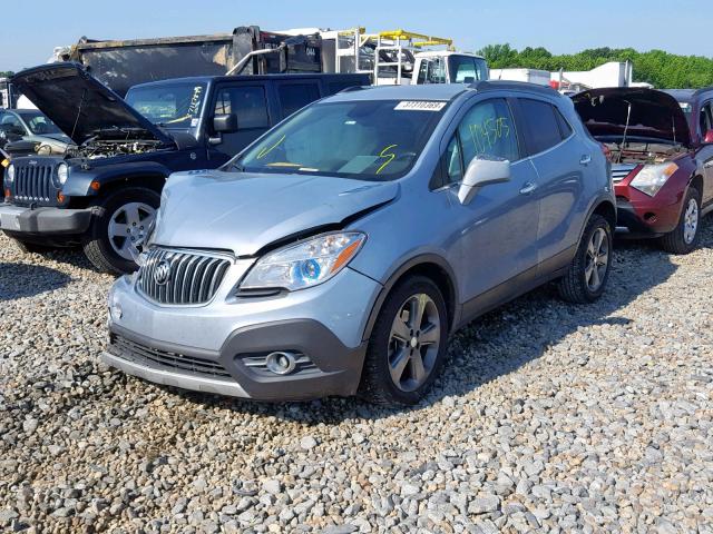 KL4CJCSB0DB123117 - 2013 BUICK ENCORE BLUE photo 2