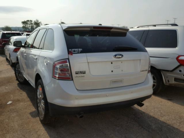 2FMDK3KC8ABB76598 - 2010 FORD EDGE LIMIT WHITE photo 3