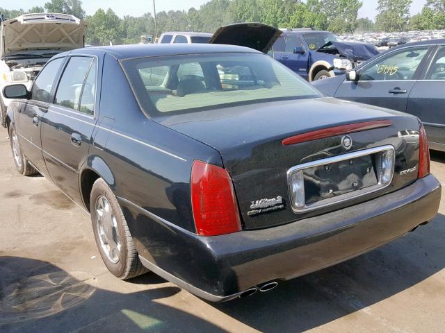 1G6KD54Y2YU199263 - 2000 CADILLAC DEVILLE BLACK photo 3