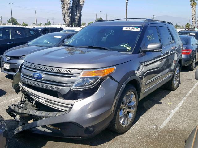 1FM5K8F80DGC86372 - 2013 FORD EXPLORER L GRAY photo 2