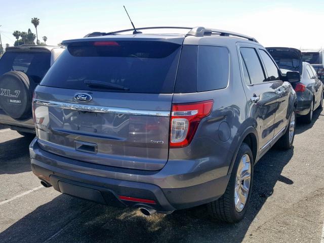 1FM5K8F80DGC86372 - 2013 FORD EXPLORER L GRAY photo 4