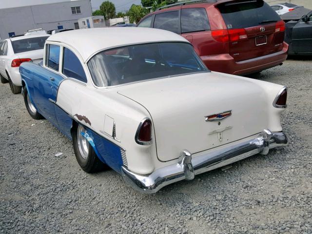 B55A005022 - 1955 CHEVROLET BEL AIR BLUE photo 3