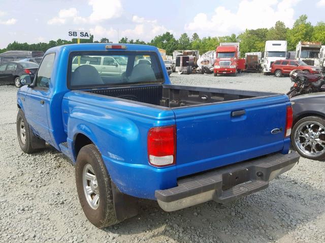 1FTYR10V4YPA31619 - 2000 FORD RANGER BLUE photo 3