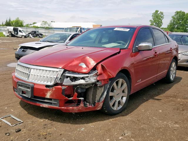 3LNHM26TX7R608733 - 2007 LINCOLN MKZ RED photo 2