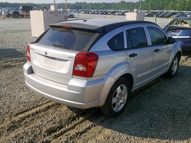 1B3HB48B37D320024 - 2007 DODGE CALIBER SX SILVER photo 4