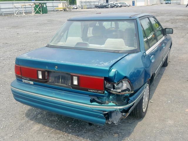 3MARM10J7RR633652 - 1994 MERCURY TRACER BAS GREEN photo 4