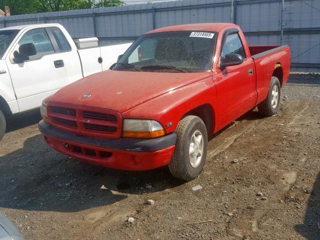 1B7FL26X0WS668279 - 1998 DODGE DAKOTA RED photo 2