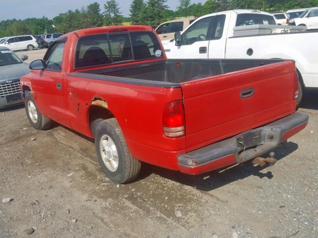 1B7FL26X0WS668279 - 1998 DODGE DAKOTA RED photo 3