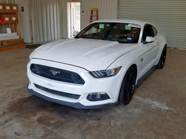 1FA6P8CF5F5354974 - 2015 FORD MUSTANG GT WHITE photo 2