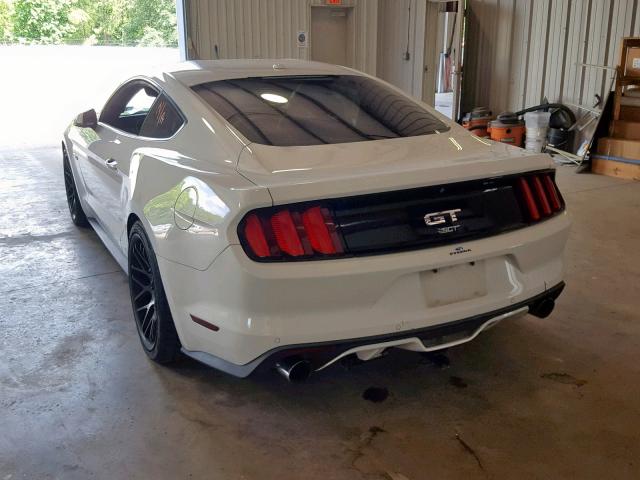 1FA6P8CF5F5354974 - 2015 FORD MUSTANG GT WHITE photo 3