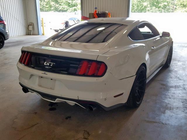 1FA6P8CF5F5354974 - 2015 FORD MUSTANG GT WHITE photo 4