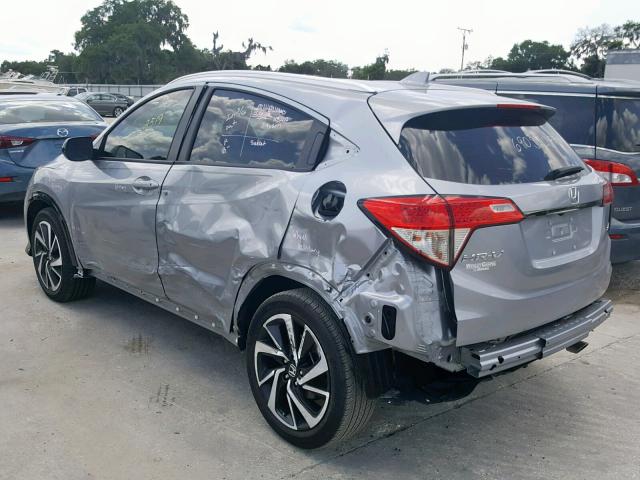 3CZRU5H17KG703660 - 2019 HONDA HR-V SPORT SILVER photo 3