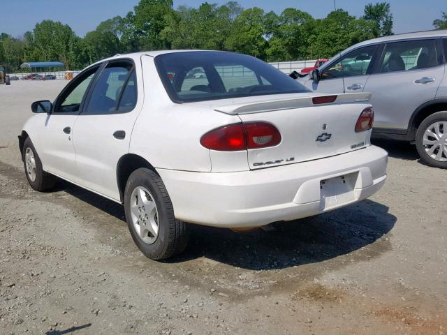 1G1JC524817314800 - 2001 CHEVROLET CAVALIER B WHITE photo 3