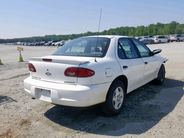 1G1JC524817314800 - 2001 CHEVROLET CAVALIER B WHITE photo 4