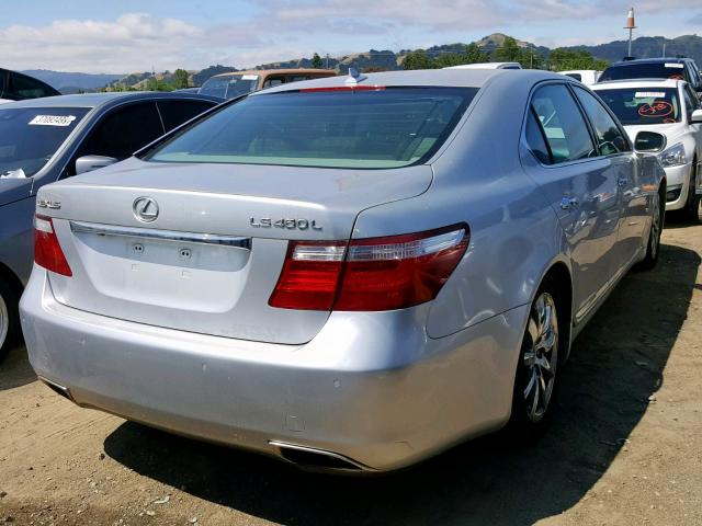 JTHGL46F475012964 - 2007 LEXUS LS 460L SILVER photo 4