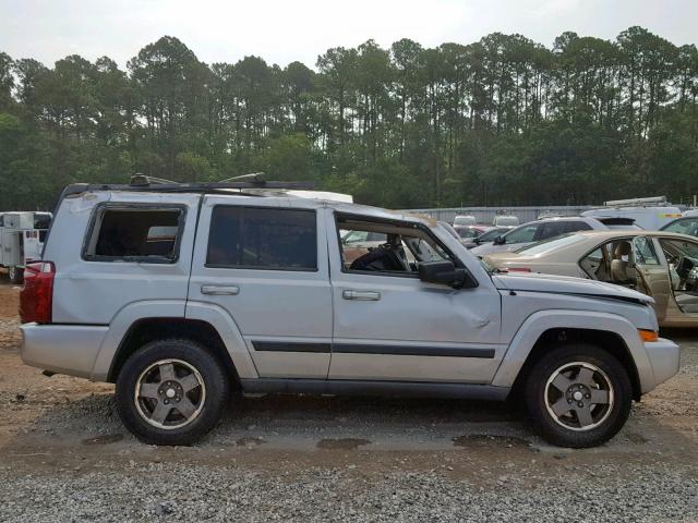 1J8HH48K07C574138 - 2007 JEEP COMMANDER SILVER photo 9