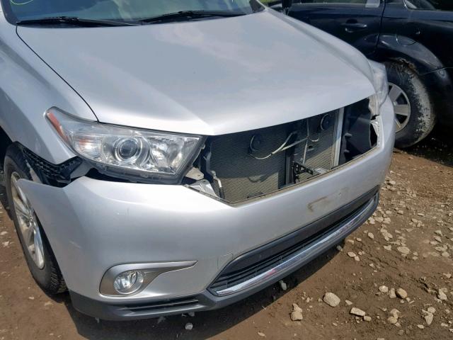 5TDZK3EH9CS072964 - 2012 TOYOTA HIGHLANDER SILVER photo 9