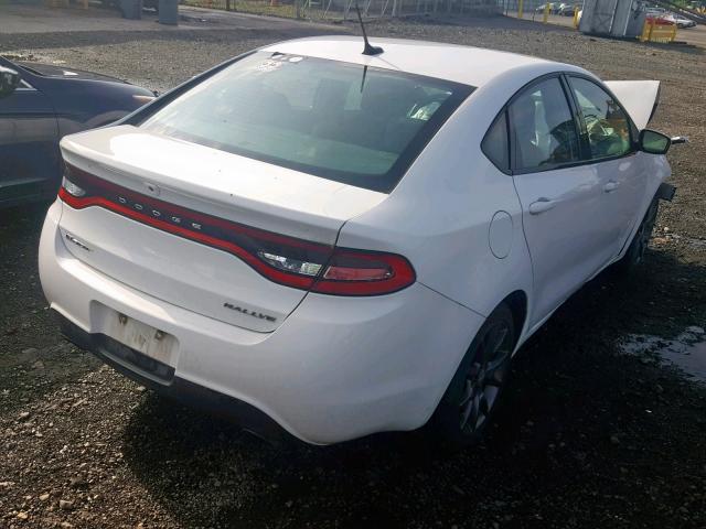 1C3CDFBB7FD345194 - 2015 DODGE DART SXT WHITE photo 4