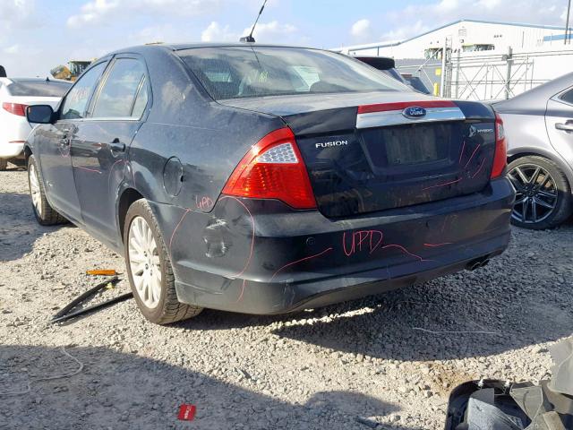 3FADP0L30AR236514 - 2010 FORD FUSION HYB BLACK photo 3