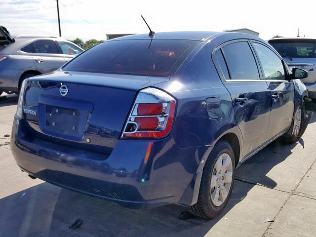 3N1AB61E68L632420 - 2008 NISSAN SENTRA 2.0 BLUE photo 4