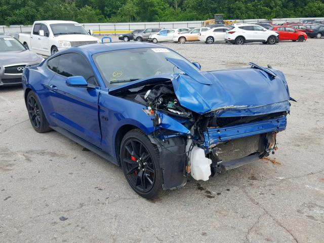 1FA6P8CF5H5333450 - 2017 FORD MUSTANG GT BLUE photo 1