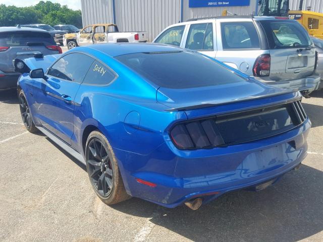 1FA6P8CF5H5333450 - 2017 FORD MUSTANG GT BLUE photo 3