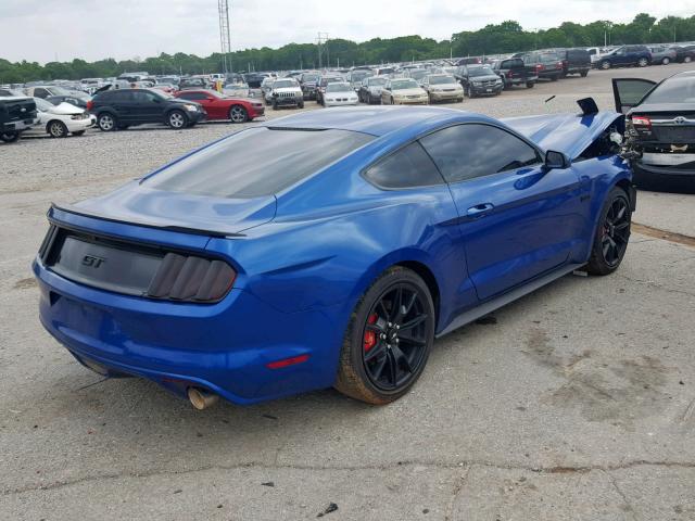 1FA6P8CF5H5333450 - 2017 FORD MUSTANG GT BLUE photo 4