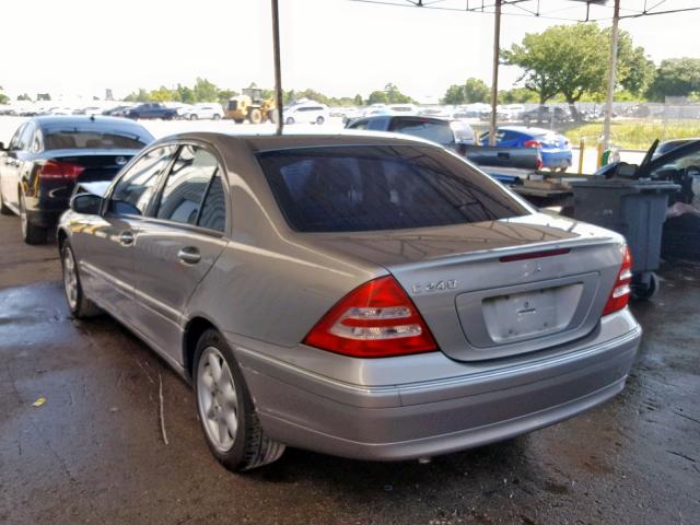 WDBRF61J73A512030 - 2003 MERCEDES-BENZ C 240 GRAY photo 3