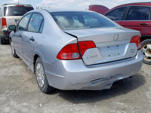 2HGFA163X6H020678 - 2006 HONDA CIVIC DX V SILVER photo 3