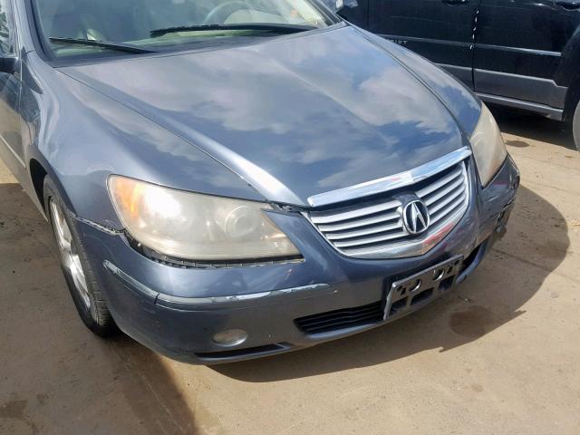 JH4KB16525C018225 - 2005 ACURA RL GRAY photo 9