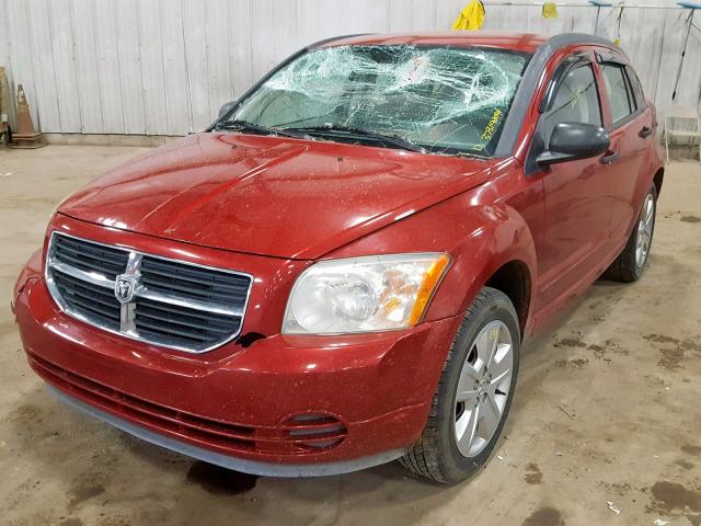 1B3HB48B67D164271 - 2007 DODGE CALIBER SX RED photo 2