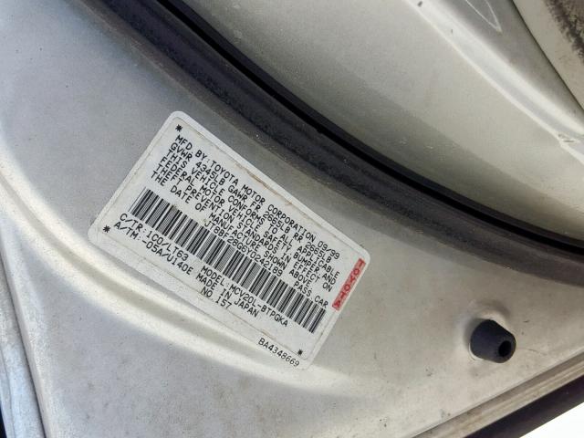 JT8BF28G6Y0242189 - 2000 LEXUS ES 300 GRAY photo 10