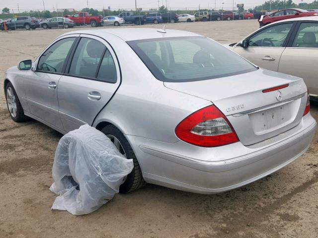 WDBUF56X17B115107 - 2007 MERCEDES-BENZ E 350 SILVER photo 3