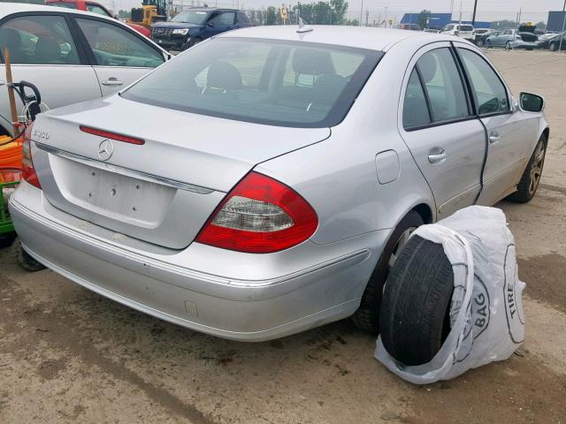 WDBUF56X17B115107 - 2007 MERCEDES-BENZ E 350 SILVER photo 4