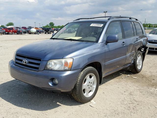 JTEEP21A260183247 - 2006 TOYOTA HIGHLANDER BLUE photo 2