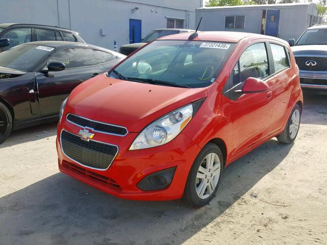 KL8CD6S95FC786202 - 2015 CHEVROLET SPARK 1LT RED photo 2