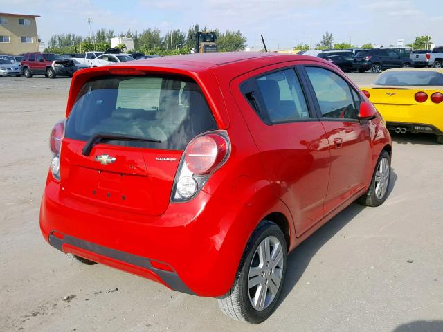 KL8CD6S95FC786202 - 2015 CHEVROLET SPARK 1LT RED photo 4