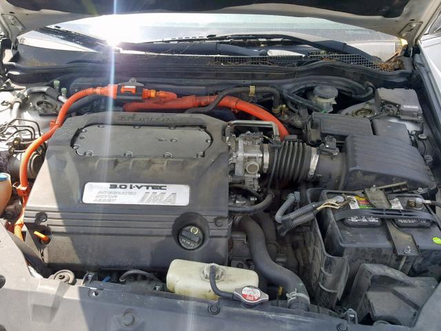 JHMCN36475C012760 - 2005 HONDA ACCORD HYB SILVER photo 7