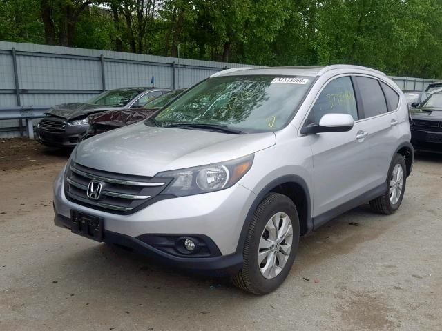 2HKRM4H70DH673559 - 2013 HONDA CR-V EXL GRAY photo 2